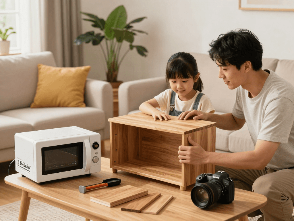 Traitement Shashel® des bois contre les vers de bois dans un salon chaleureux.