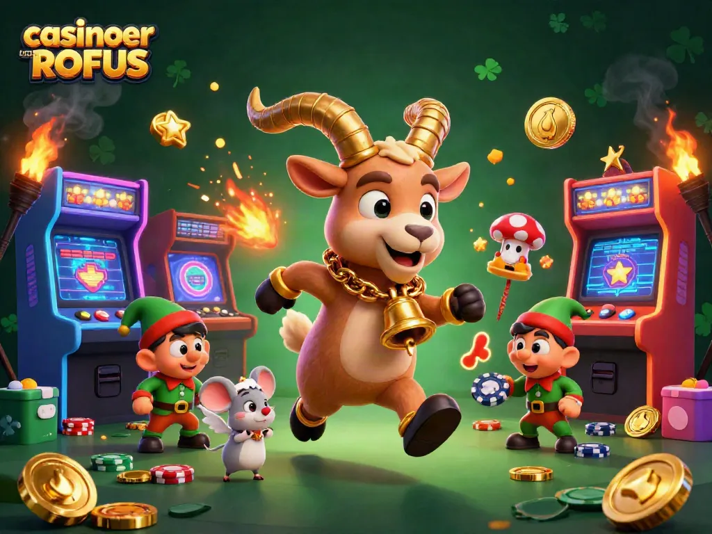 Play exciting games at casinoer uden ROFUS with a festive Krampus casino scene.