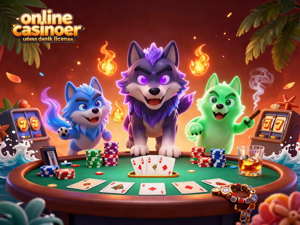 Engage with exciting online casinoer uden dansk licens featuring poker elements and colorful characters.