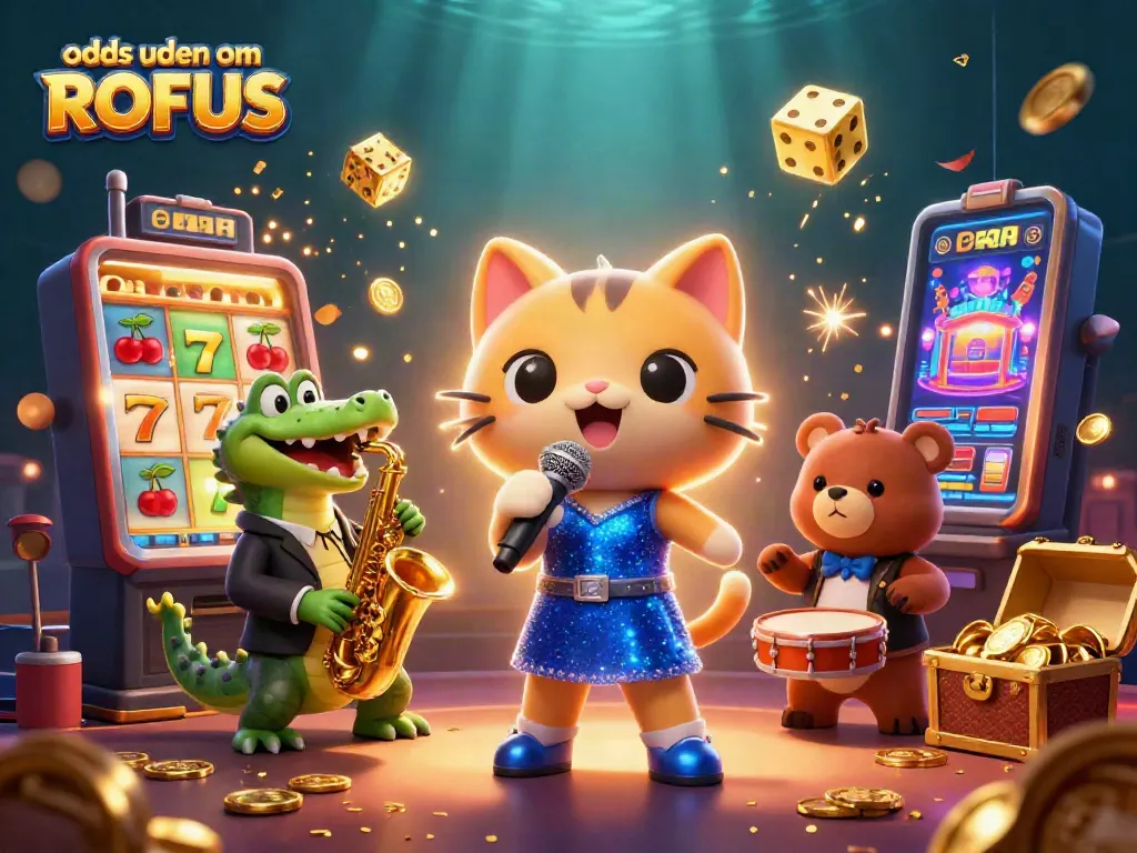 Bet on exciting odds uden om ROFUS with illustrated casino characters and vibrant game elements.